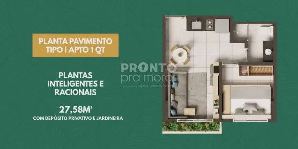 Flat com 1 Quarto à venda, 27m² no Boa Viagem, Recife