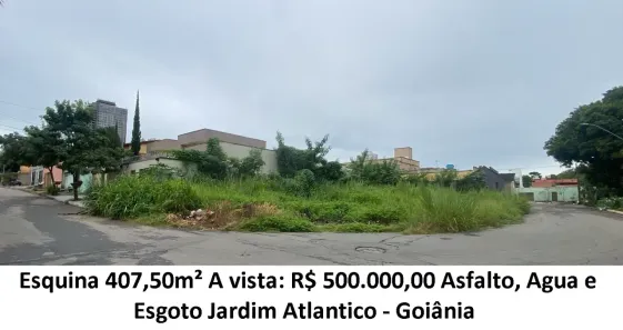 Lote/Terreno à venda, 407m² no Jardim Atlântico, Goiânia
