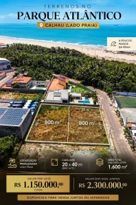 Lote/Terreno à venda, 800m² no Parque Atlântico, São Luís