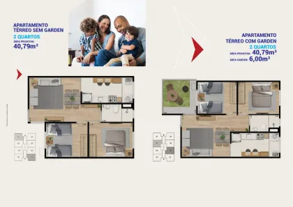 Apartamento com 2 Quartos à venda, 40m² no Siqueira, Maracanaú