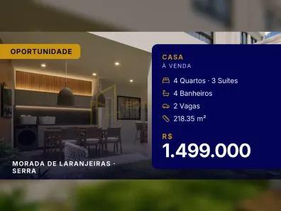 Casa com 4 Quartos à venda, 218m² no Morada de Laranjeiras, Serra