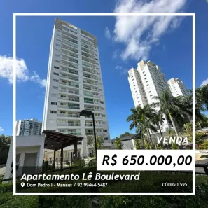 Apartamento com 2 Quartos à venda, 71m² no Dom Pedro I, Manaus