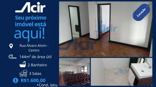 Sala Comercial para alugar, 143m² no Centro, Rio de Janeiro