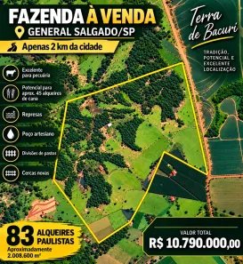 Fazenda/Sítio à venda, 2008600m² no Centro, General Salgado