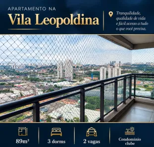 Apartamento com 3 Quartos à venda, 89m² no Vila Leopoldina, São Paulo