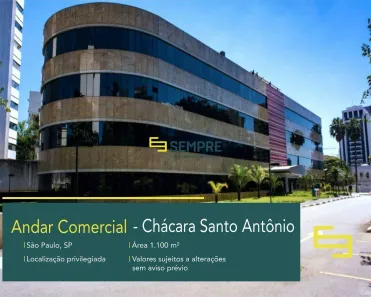 Imóvel Comercial para alugar, 1100m² no Chácara Santo Antônio (Zona Sul), São Paulo
