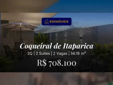 Apartamento com 2 Quartos à venda, 56m² no Coqueiral de Itaparica, Vila Velha