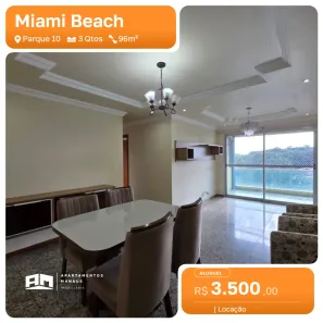 Apartamento com 3 Quartos para alugar, 96m² no Parque 10 de Novembro, Manaus