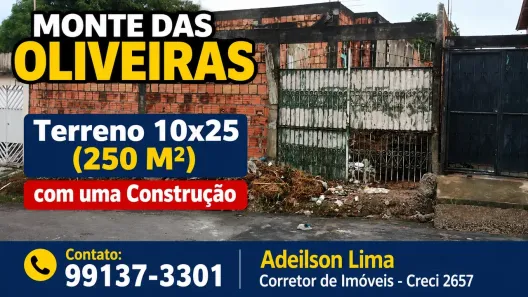 Lote/Terreno com 1 Quarto à venda, 60m² no Monte das Oliveiras, Manaus