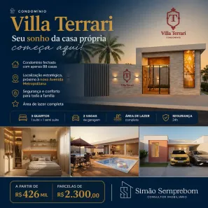 Casa de Condomínio com 3 Quartos à venda, 77m² no Maiobão, Paço do Lumiar