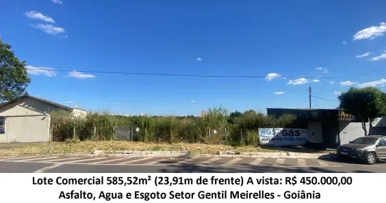 Lote/Terreno à venda, 585m² no Setor Gentil Meireles, Goiânia