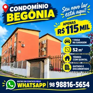 Apartamento com 2 Quartos à venda, 52m² no Forquilha, São Luís