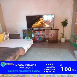 Casa com 1 Quarto à venda, 35m² no Nova Cidade, São Gonçalo