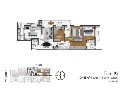 Apartamento com 3 Quartos à venda, 110m² no América, Joinville