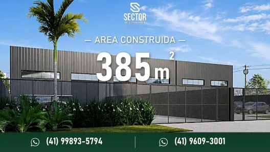 Galpão/Depósito/Armazém para alugar, 385m² no Boqueirão, Curitiba