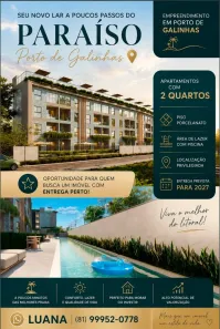 Apartamento com 2 Quartos à venda, 51m² no Camela, Ipojuca
