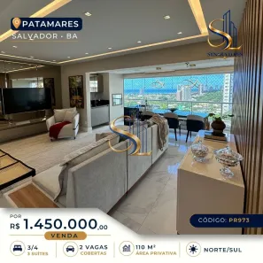 Apartamento com 3 Quartos à venda, 110m² no Patamares, Salvador