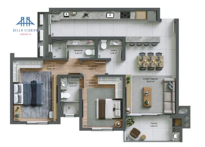 Apartamento com 2 Quartos à venda, 77m² no João Paulo, Florianópolis