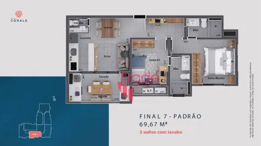 Apartamento com 2 Quartos à venda, 70m² no Nova Aliança, Ribeirão Preto