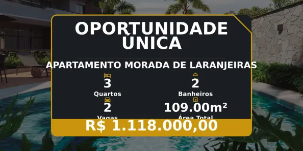 Apartamento com 3 Quartos à venda, 109m² no Morada de Laranjeiras, Serra