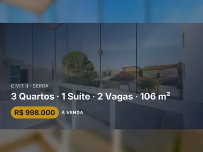Casa com 3 Quartos à venda, 106m² no Civit II, Serra