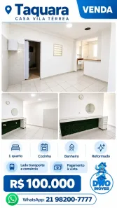 Casa com 1 Quarto à venda, 40m² no Taquara, Rio de Janeiro