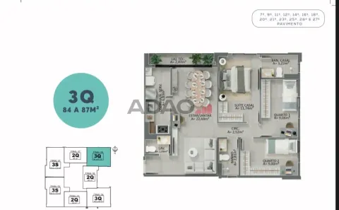Apartamento com 3 Quartos à venda, 84m² no Setor Aeroporto, Goiânia