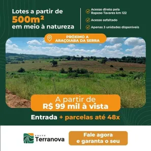 Lote/Terreno à venda, 500m² no Jundiacanga, Araçoiaba da Serra
