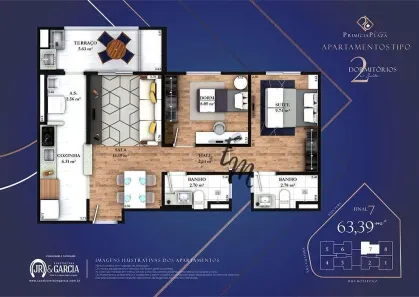 Apartamento com 2 Quartos à venda, 63m² no Guilhermina, Praia Grande