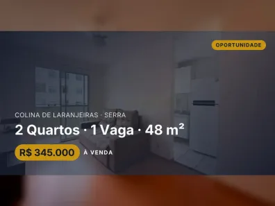Apartamento com 2 Quartos à venda, 48m² no Colina de Laranjeiras, Serra