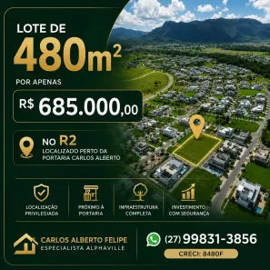 Lote/Terreno à venda, 480m² no Jacuhy, Serra