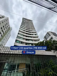Apartamento com 3 Quartos à venda, 115m² no Graças, Recife