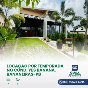 Casa de Condomínio com 5 Quartos para alugar, 250m² no , Bananeiras