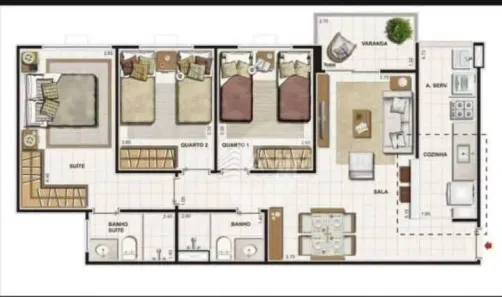 Apartamento com 3 Quartos à venda, 72m² no Maria Paula, São Gonçalo