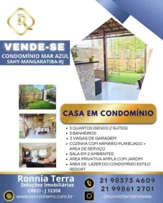 Casa de Condomínio com 3 Quartos à venda, 93m² no Sahy, Mangaratiba