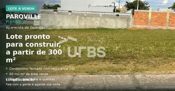 Lote/Terreno à venda, 300m² no Parqville Pinheiros, Aparecida de Goiânia