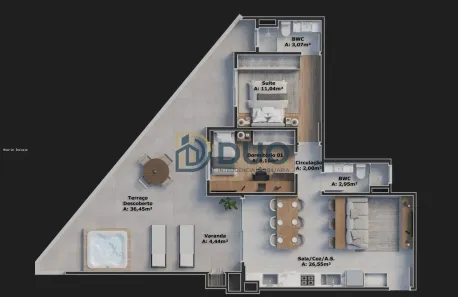 Apartamento com 2 Quartos à venda, 108m² no Roçado, São José