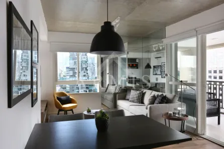 Apartamento com 1 Quarto para alugar, 63m² no Cidade Monções, São Paulo