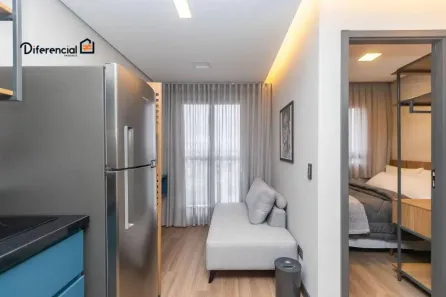 Apartamento com 1 Quarto para alugar, 22m² no Água Verde, Curitiba