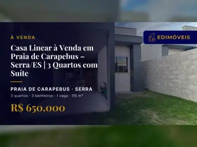 Casa com 3 Quartos à venda, 115m² no Praia de Carapebus, Serra