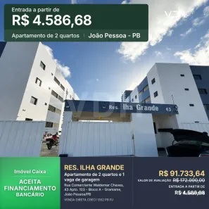 Apartamento com 2 Quartos à venda, 50m² no Gramame, João Pessoa