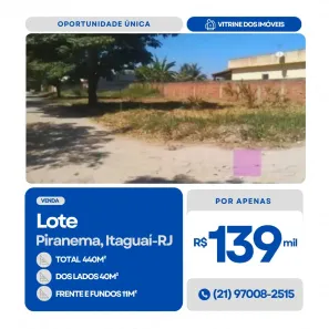 Lote/Terreno à venda, 440m² no Piranema, Itaguaí