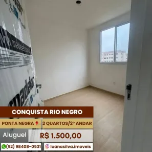 Apartamento com 2 Quartos para alugar, 41m² no Ponta Negra, Manaus