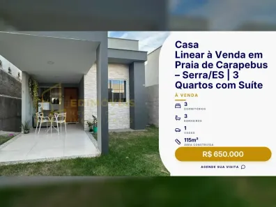 Casa com 3 Quartos à venda, 115m² no Praia de Carapebus, Serra