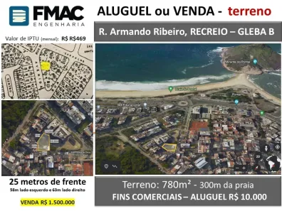 Lote/Terreno à venda, 780m² no Recreio dos Bandeirantes, Rio de Janeiro
