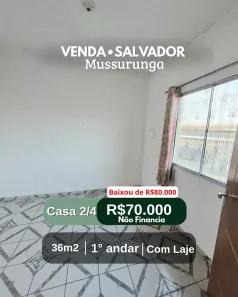 Casa com 2 Quartos à venda, 36m² no Mussurunga, Salvador