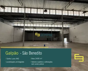 Galpão/Depósito/Armazém para alugar, 1200m² no São Benedito, Santa Luzia
