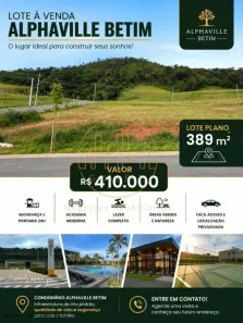 Lote/Terreno à venda, 389m² no Itacolomi, Betim