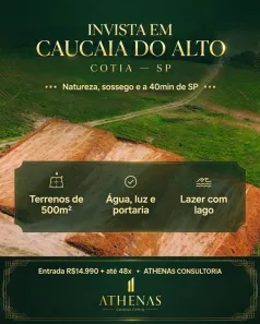 Lote/Terreno à venda, 500m² no Jardim São Luiz (Caucaia do Alto), Cotia
