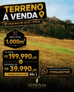 Lote/Terreno à venda, 1000m² no dos Mendes (Caucaia do Alto), Cotia